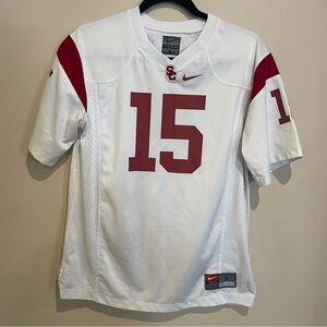 💜USC Trojans football jersey #16, youth Large white with red letters, NIKE